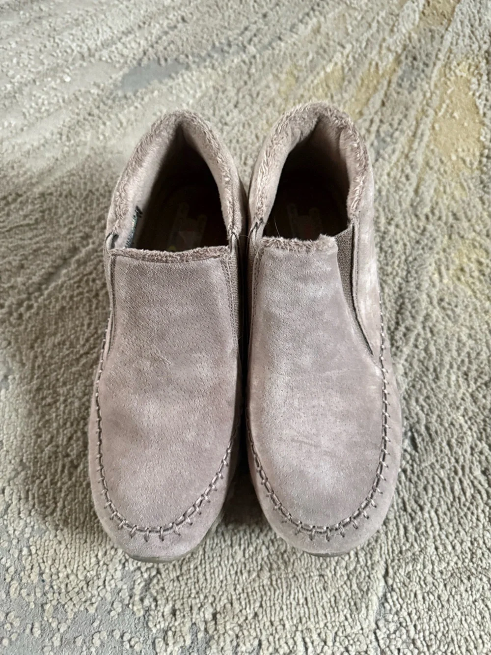 Skechers Bikers Navajo Slip On Sneakers gray leather short boot 49403 7.5